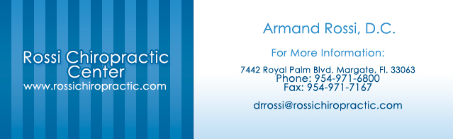 Rossi Chiropractic Center - 954-971-6800