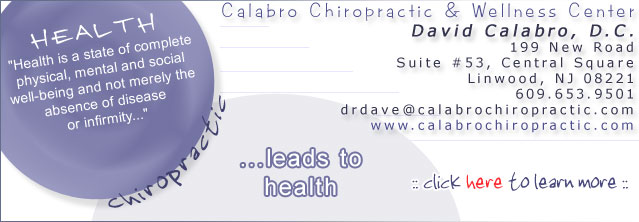 Calabro Chiropractic and Wellness Center - 609.653.9501