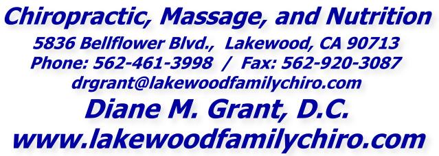 Chiropractic, Massage, and Nutrition - www.lakewoodfamilychiro.com