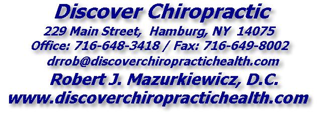 Robert J. Mazurkiewicz, DC - 716-648-3418