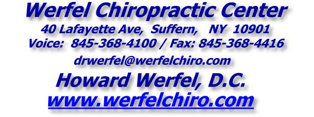 Werfel Chiropractic Center - 845-368-4100