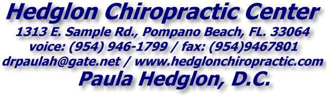 Hedglon Chiropractic Center - 954-946-1799